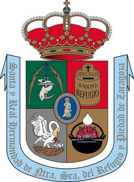 Diseño del escudo heráldico y de la imagen institucional de la Santa y Real Hermandad de Nuestra Señora del Refugio y Piedad de Zaragoza.